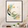 Design Art Green Abstract Swirl Black Framed Art 16x32"