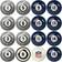 Imperial New England Patriots Billiard Ball Set With Numbers