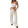 Shein Women's Casual Solid Fleece Crop Top and Pants Two Piece Set Fall/Winter