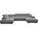 Mirjan24 Torezio Bis Grey Sofa 346cm