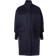 Comma Wool Coat with Ribbed Collar and Sleeves - Navy