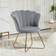 Homcom Velvet Accent Chair Grey Armchair