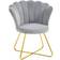 Homcom Velvet Accent Chair Grey Armchair