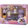 Sylvanian Families Coffret Halloween 3 Figurines Déguisées Mobilier et Goûter d'Halloween Noir