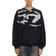 Diesel S-boxt-n5 Flocked Logo With Aged Effect Sweatshirt - Black