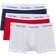 Calvin Klein Low Rise Trunks 3-pack - White/Red Ginger/Pyro Blue