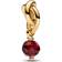 Pandora Gold January Eternity Circle Dangle Charm - Red