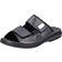 Rieker Leather Mules with Chainlink Strap - Black