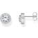 Thomas Sabo Silver Halo Ear Studs With White Zirconia - Silver Coloured/White