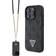Guess Leather Metal Logo Strass Crossbody Case for iPhone 16 Pro Black
