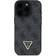 Guess Leather Metal Logo Strass Crossbody Case for iPhone 16 Pro Black
