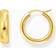 Thomas Sabo Gold Plated Medium Chunky Creole Hoop Earrings - Yellow Gold/Silver