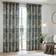 Hoem Nola Abstract Eyelet Curtains Olive 46W x 54D
