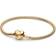 Pandora Moments Heart Clasp Snake Chain Bracelet - Gold