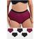 Yours Plus Size Star Print Full Briefs - Burgundy
