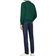 Tommy Hilfiger Logo Embroidery V-Neck Jumper - Ornamental Green