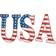 GlitzHome Patriotic America USA Yard Stake Set 30"