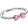 Pandora Sparkling Bow Ring - Silver/Pink/Transparent