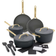 GreenPan GP5 Champagne Ceramic Non-Stick Slate Cookware Set with lid 8 Parts