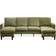 Hokku Designs Chenille Sectional Green Sofa 101.1" 4 Seater