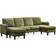 Hokku Designs Chenille Sectional Green Sofa 101.1" 4 Seater