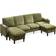 Hokku Designs Chenille Sectional Green Sofa 101.1" 4 Seater