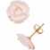 Macy's Flower Stud Earrings - Gold/Pink