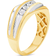 Macy's Two Tone Swirl Ring - Gold/Silver/Diamonds