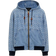 Coach Signature Denim Hooded Zip Up Jacket - Light Wash