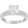 Suzy Levian Bridal Pavé Engagement Ring - Silver/Transparent