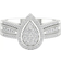 Macy's Teardrop Cluster Statement Ring - Silver/Diamonds