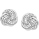 Macy's Love Knot Stud Earrings - Silver/Diamonds