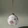 Rörstrand Swedish Grace Winter Ball White Christmas Tree Ornament 3.9"