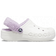 Crocs Baya Lined Fuzz-Strap Clog - White/Lavender