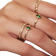 Isabel Bernard Baguette Olivia Ring - Gold/Green