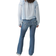 Gina Tricot Embroidery Jeans - Mid Blue