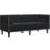 vidaXL 372688 Black Soffa 174cm 2-sits