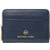 Michael Kors Jet Set Small Pebbled Leather Wallet - Navy