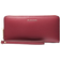 Michael Kors Jet Set Travel Large Leather Continental Wallet - Deep Red