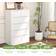 5 Tier Double Dresser White Chest of Drawer 27.5x43.5"