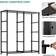 YitaHome Dresser for Bedroom A-Black Grey Chest of Drawer 33.7x38.4"