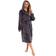 Daisy Dreamer Women's Plush Fleece Hooded Bathrobe - Charcoal