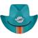 Foco Miami Dolphins Team Stripe Cowboy Hat