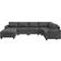 Hokku Designs Zanavia Gray Sofa 128.5" 7pcs 6 Seater