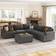 Hokku Designs Zanavia Gray Sofa 128.5" 7pcs 6 Seater