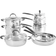 Procook Gourmet Stainless Steel Uncoated Cookware Set with lid 8 Parts