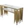 Homary Modern White/Gold Console Table 15.7x47.2"