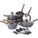 nuovva Non Stick Cookware Set with lid 15 Parts