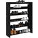 vidaXL Black 80 x 25 x 100 cm Shoe Rack