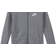 Nike Big Kid's Sportswear Club Fleece Full Zip Hoodie - Carbon Heather/White (DC7118-091)